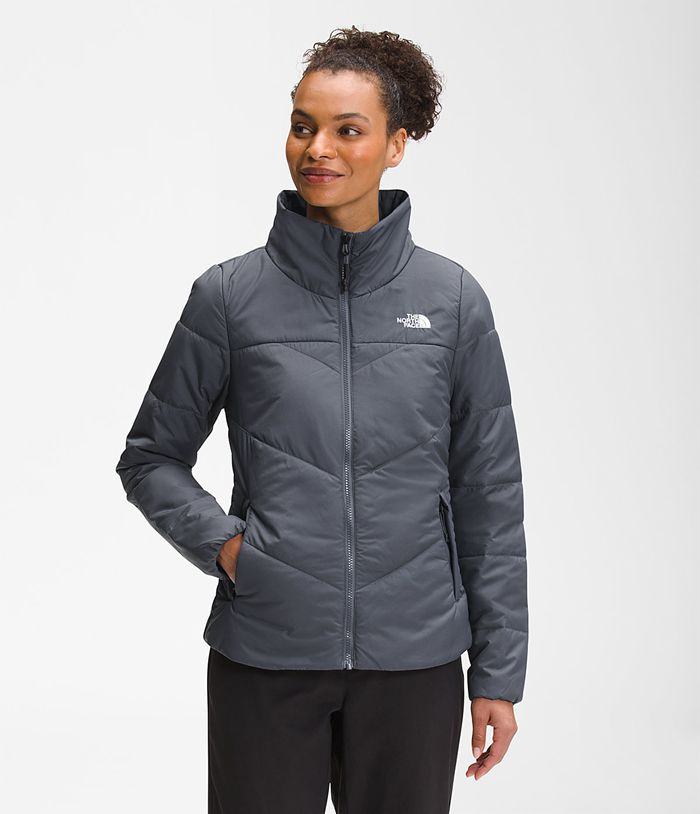 The North Face Puffer Jacket Explore Farther Grey - Womens - Thailand YVRSF-7091